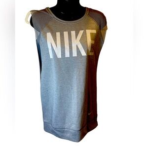 Nike Small Mesh Gray/fleece Sleeveless Top